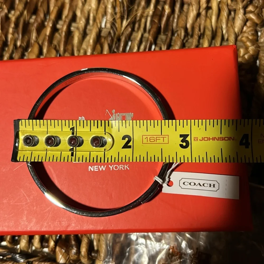 Coach Silver Bracelet with Modern Minimalist Design BNWT
